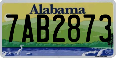 AL license plate 7AB2873