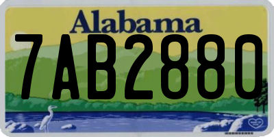 AL license plate 7AB2880