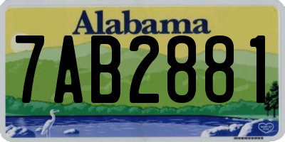 AL license plate 7AB2881