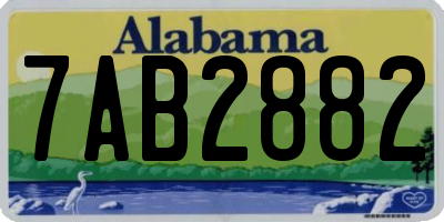 AL license plate 7AB2882