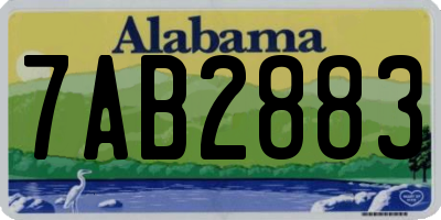 AL license plate 7AB2883
