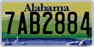 AL license plate 7AB2884