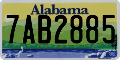 AL license plate 7AB2885
