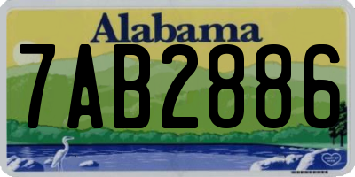 AL license plate 7AB2886