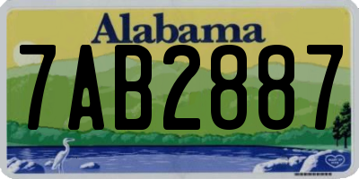 AL license plate 7AB2887