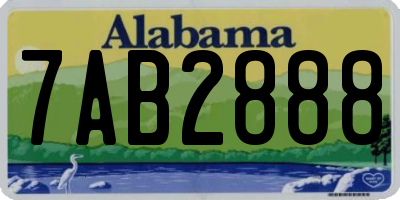 AL license plate 7AB2888