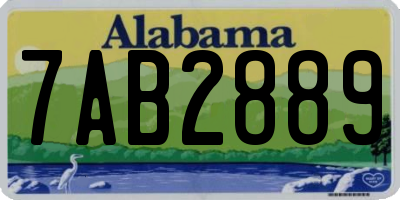 AL license plate 7AB2889
