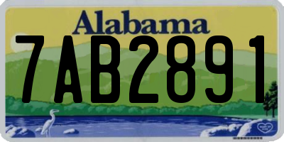 AL license plate 7AB2891