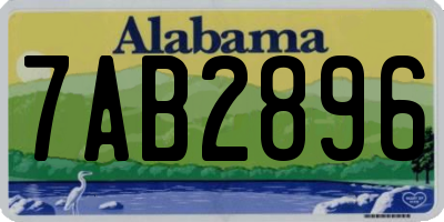 AL license plate 7AB2896