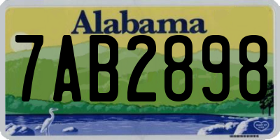 AL license plate 7AB2898