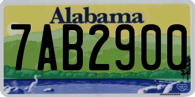 AL license plate 7AB2900