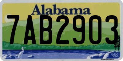 AL license plate 7AB2903
