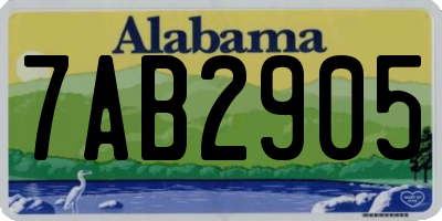 AL license plate 7AB2905