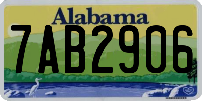 AL license plate 7AB2906