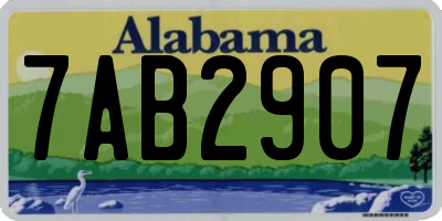 AL license plate 7AB2907