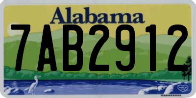 AL license plate 7AB2912
