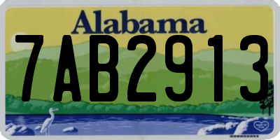 AL license plate 7AB2913