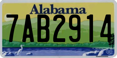 AL license plate 7AB2914