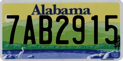 AL license plate 7AB2915