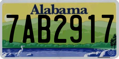 AL license plate 7AB2917