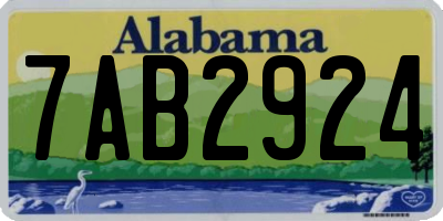 AL license plate 7AB2924