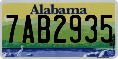 AL license plate 7AB2935