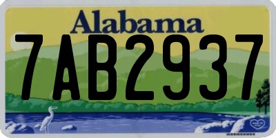 AL license plate 7AB2937
