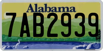AL license plate 7AB2939