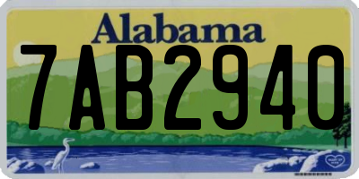 AL license plate 7AB2940