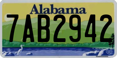 AL license plate 7AB2942
