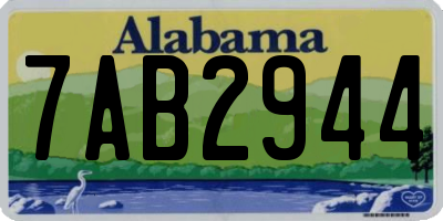 AL license plate 7AB2944