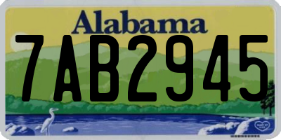 AL license plate 7AB2945