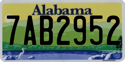 AL license plate 7AB2952