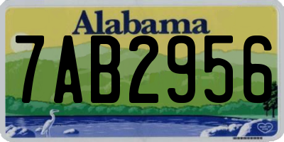 AL license plate 7AB2956