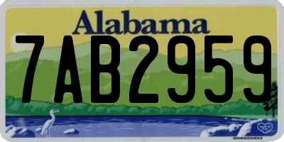 AL license plate 7AB2959