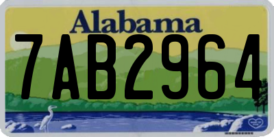 AL license plate 7AB2964