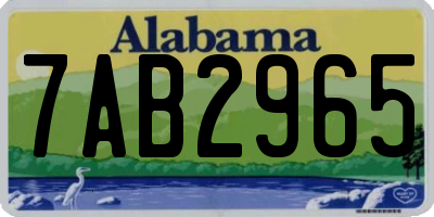 AL license plate 7AB2965