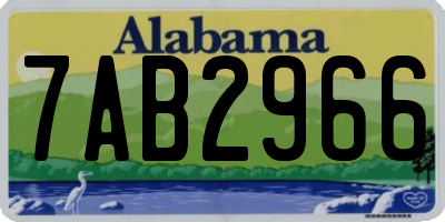 AL license plate 7AB2966
