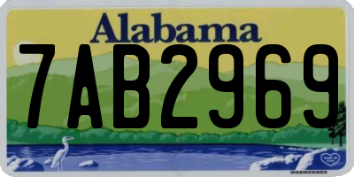 AL license plate 7AB2969