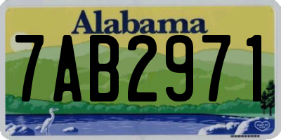 AL license plate 7AB2971