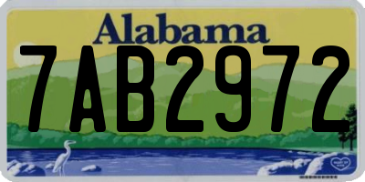 AL license plate 7AB2972