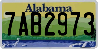 AL license plate 7AB2973