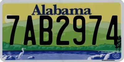 AL license plate 7AB2974