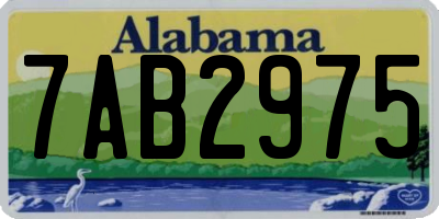 AL license plate 7AB2975
