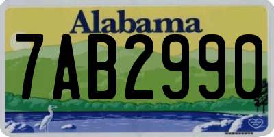 AL license plate 7AB2990