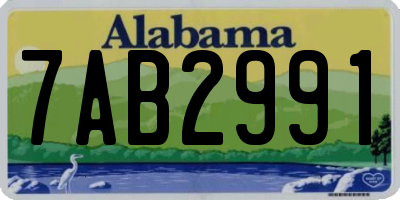AL license plate 7AB2991