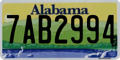 AL license plate 7AB2994