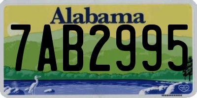 AL license plate 7AB2995