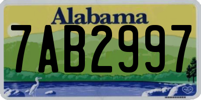 AL license plate 7AB2997