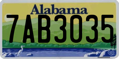 AL license plate 7AB3035